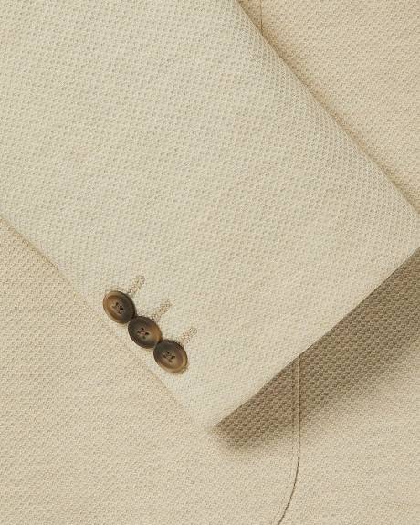 Slim-Fit Textured Knit Blazer