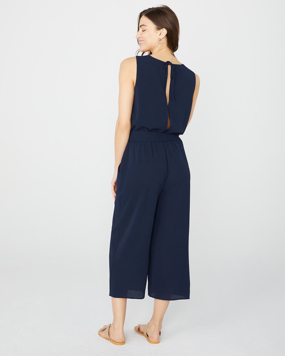 Cropped leg belted jumpsuit RW&CO.