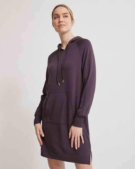Relaxed Hooded Dress with Kangaroo Pocket