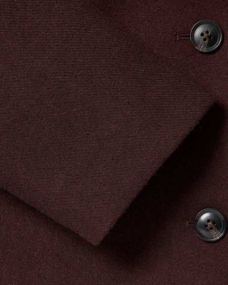 Wool-Blend Funnel-Neck Jacket