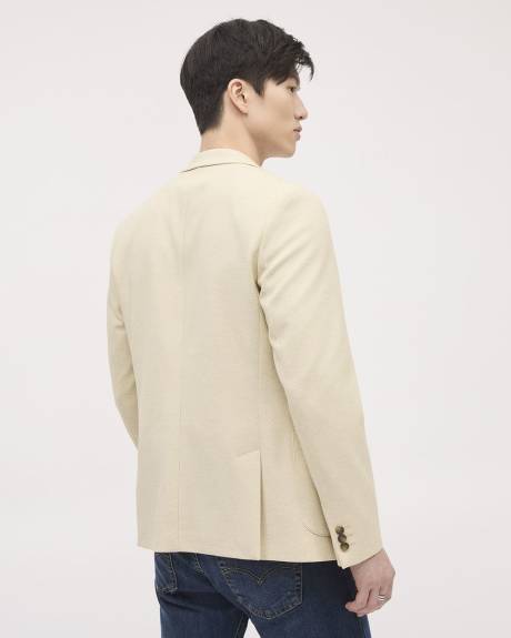 Slim-Fit Textured Knit Blazer