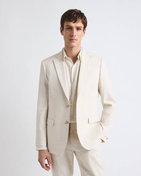 Slim Fit Stretch Linen Blazer