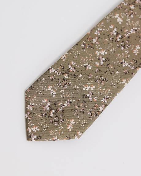Cravate &Eacute;troite &agrave; Motif Floral