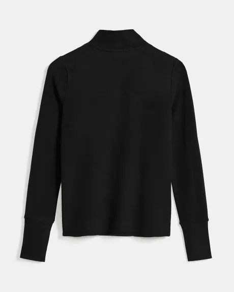 Fleece Mock-Neck Long Sleeve Sweater