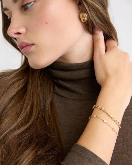 Golden Chain Bracelets - Set of 2