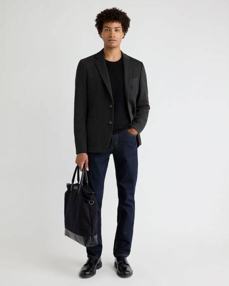 Veston en Tricot Texturé à Coupe Étroite