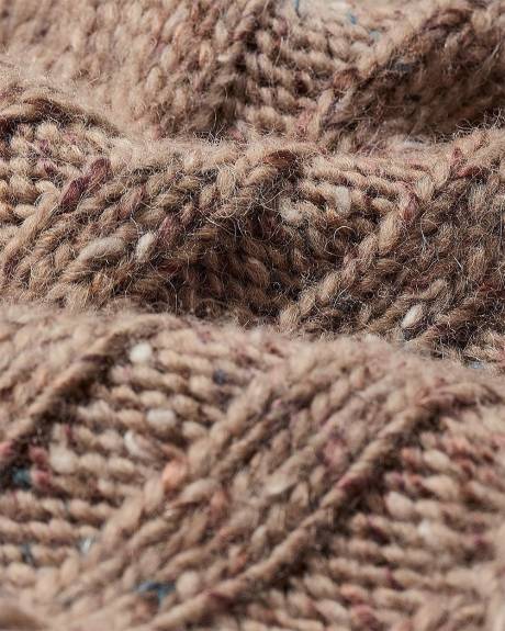 Wool Sweater with Cable Stitches