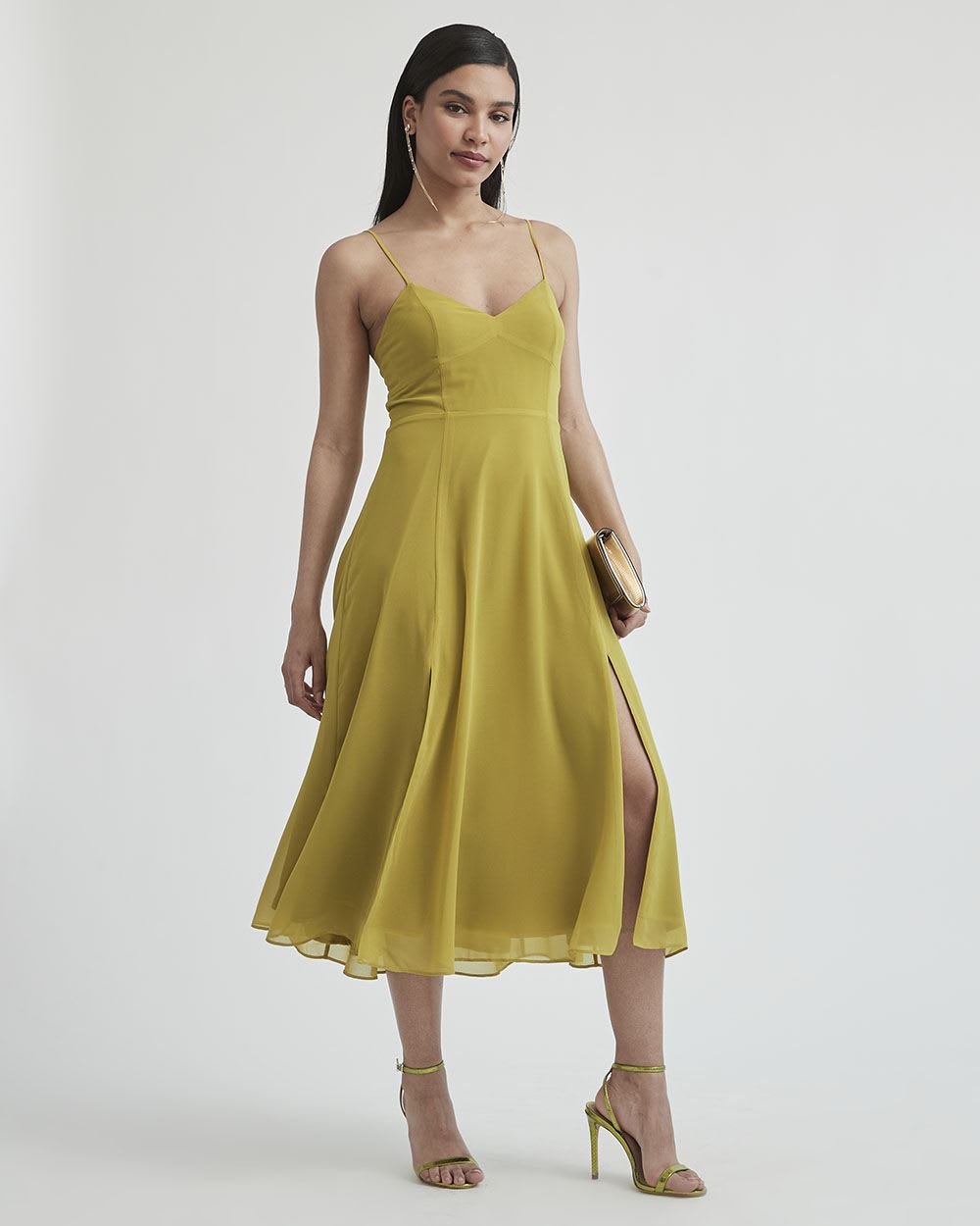Fit and Flare Midi Cocktail Dress
