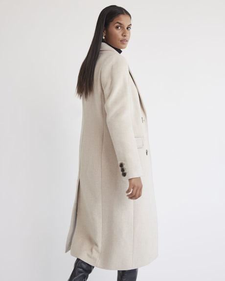 Long Double-Breasted Wool Coat