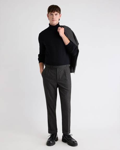 Tweed-Effect Tapered-Leg Pant