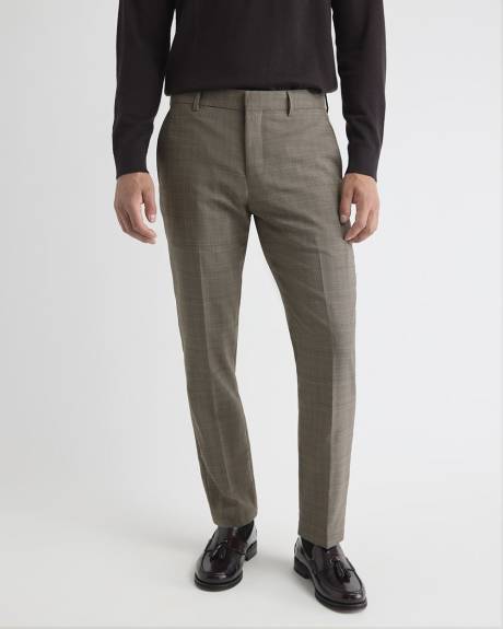 Slim-Fit Wool Plaid Suit Pant