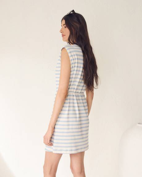 Mini Extended-Sleeve Dress with Removable Rope Belt