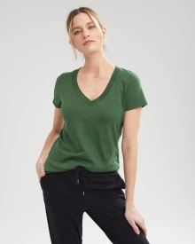 T-Shirt En Coton Et Modal À Encolure V