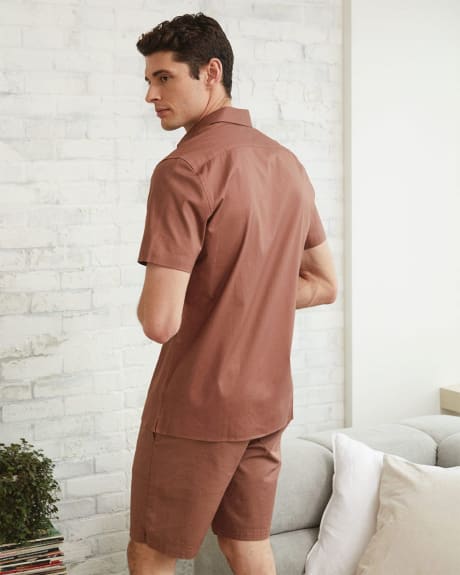 Tailored Fit Twill Shirt with Chest Pockets