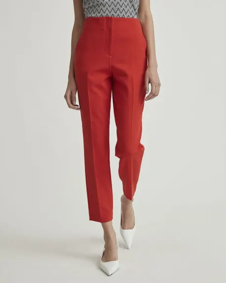 Heavy Twill High-Waist Tapered Ankle Pant