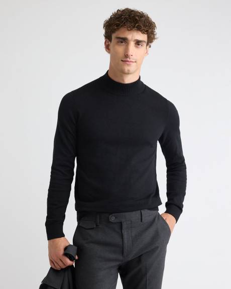 Long-Sleeve Mock-Neck Sweater