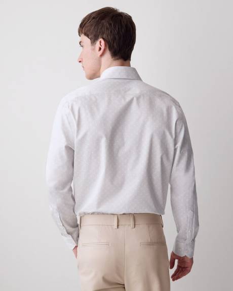 Tailored-Fit Dress Shirt with Micro Geo Print