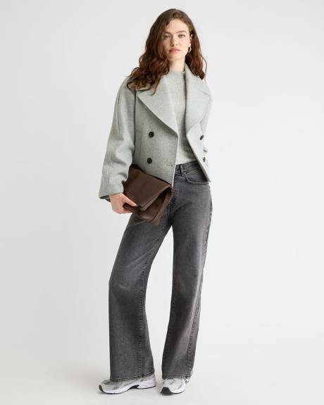 Wool-Blend Double-Breasted Coat