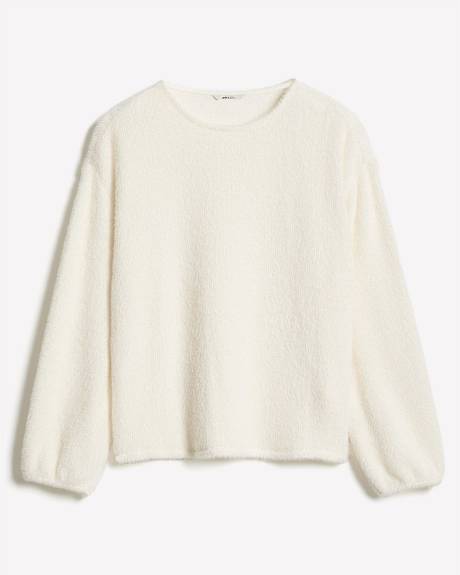 Long-Sleeve Crew-Neck Ribbed Top
