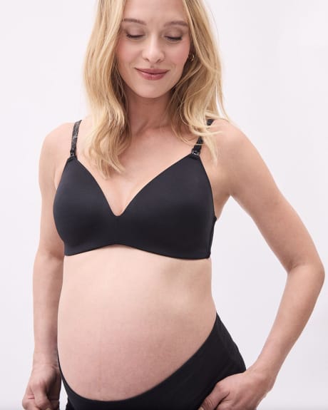 4 soft cup maternity nursing bras H &M, Gilligan O’Malley, & Kathy