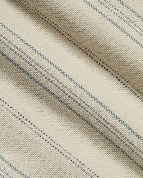 Striped Linen-Blend Short with Elastic Waistband