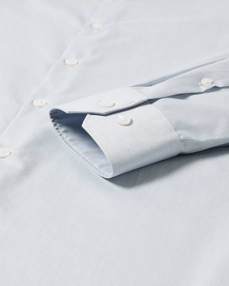 Slim-Fit Denim-Like Dress Shirt