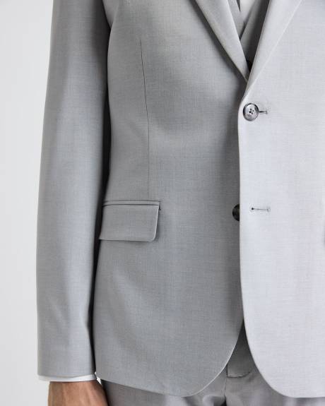 Veston de Complet Gris P&acirc;le &agrave; Coupe &Eacute;troite