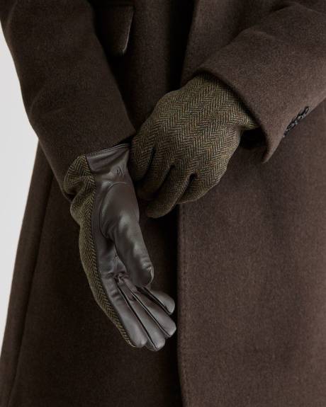 Leather and Wool Gloves