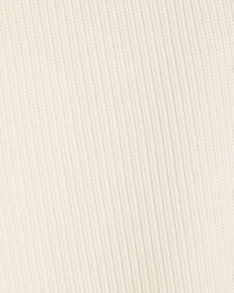 Short-Sleeve Ribbed Half-Zip Polo