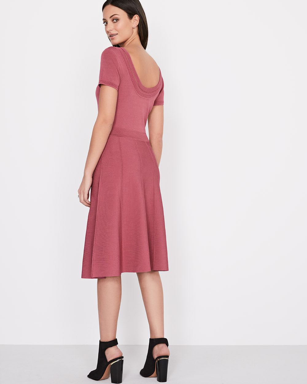 Midi Sweater Dress with plunging back | RW&CO.