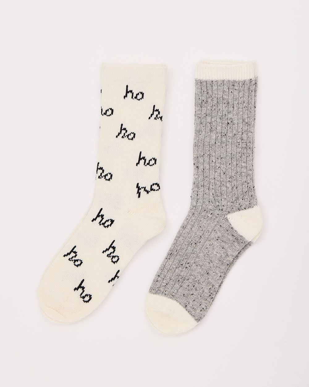 HoHoHo Cozy Socks - 2 pairs