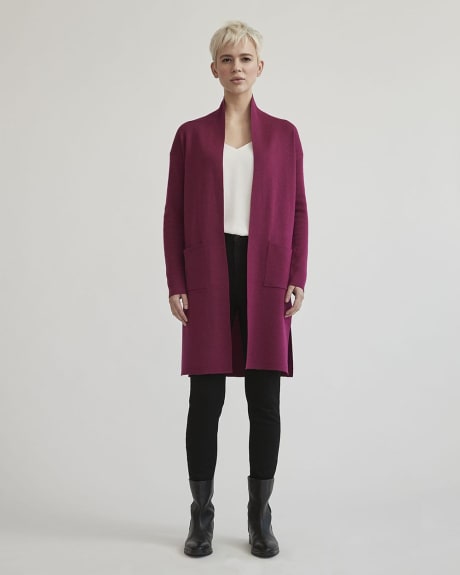 Dressy Long Open Cardi with Pockets