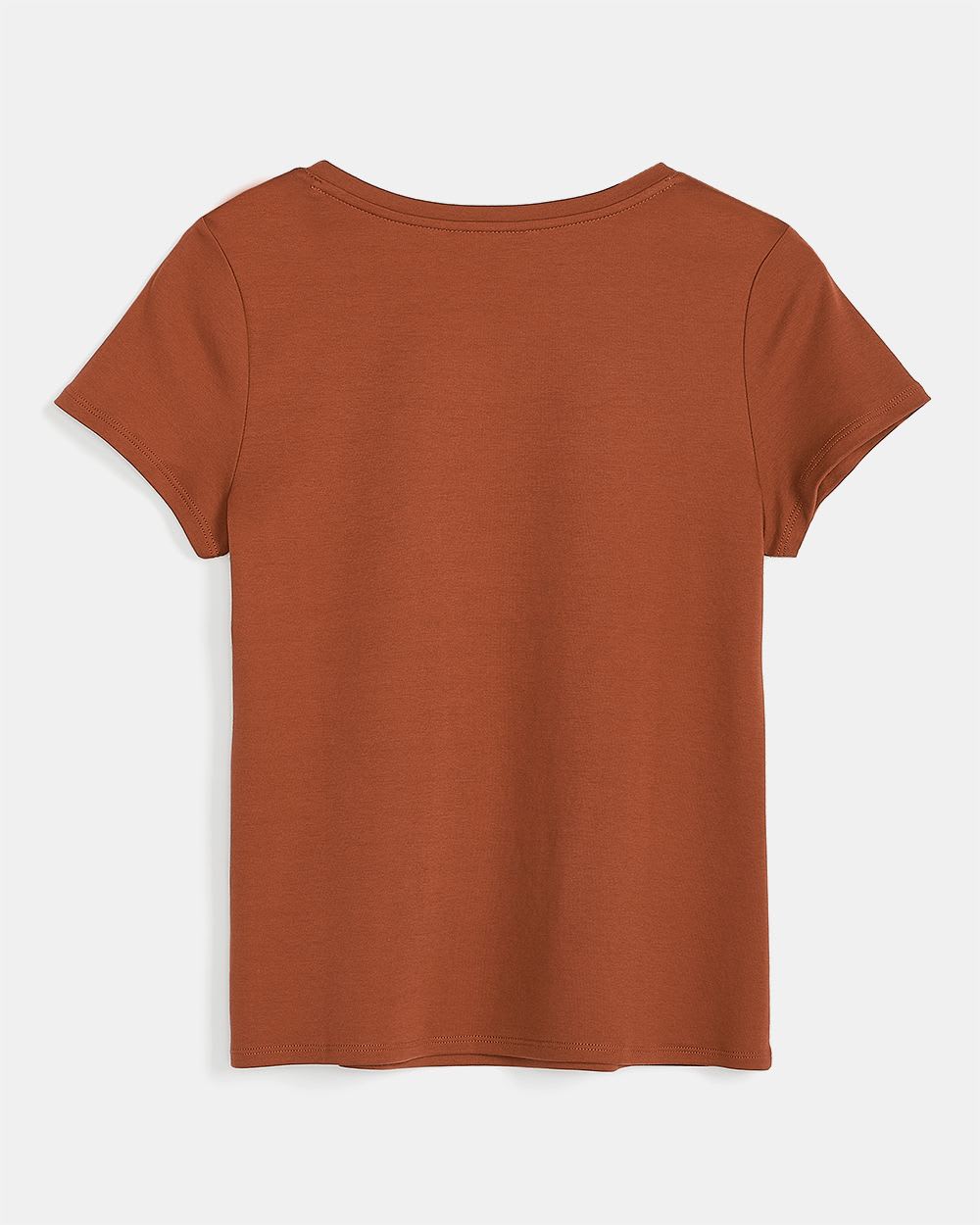 Heavy Cotton Fitted V-Neck T-Shirt