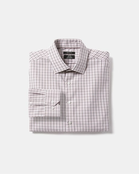 Slim Fit Two-Tone Checkered Dress Shirt