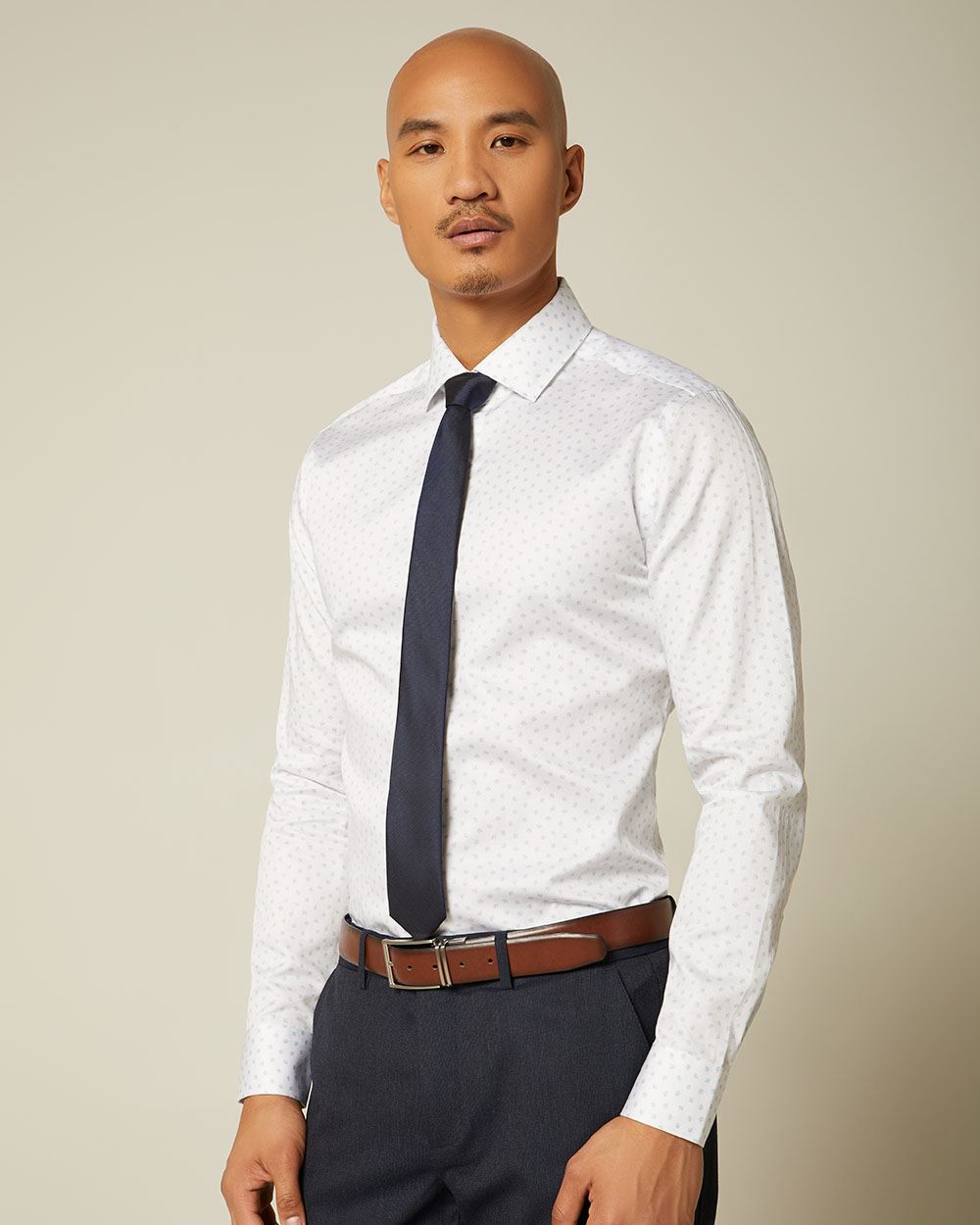 Slim Fit Floral Print Dress Shirt RW&CO.