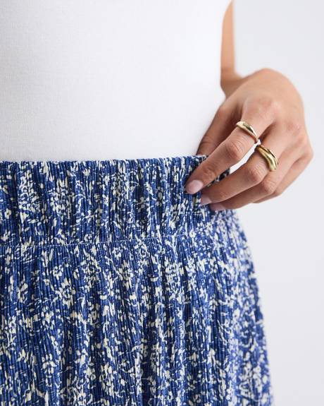 High-Rise Flare Midi Skirt