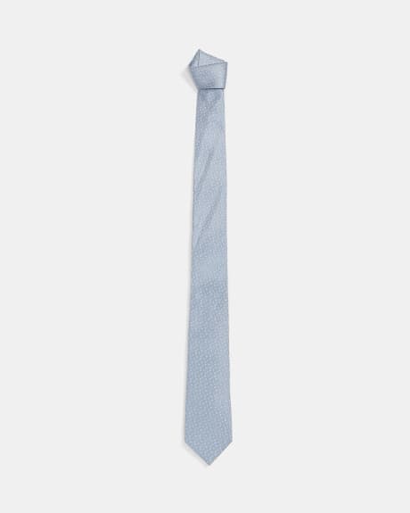 Cravate Régulière Bleu Pâle à Petits Cercles