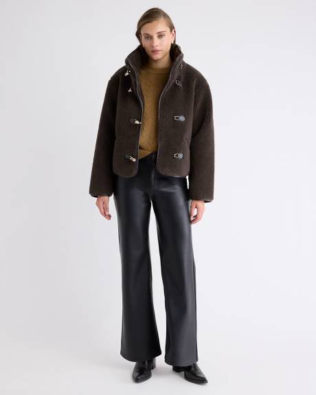 Pull en Mailles Torsadées à Manches Longues et Col Rond