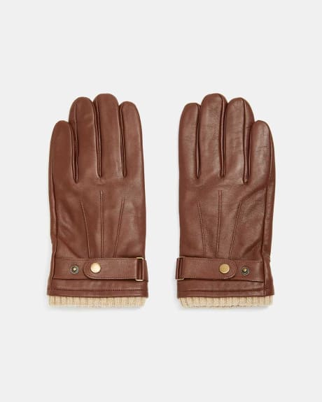 Cognac Leather Gloves