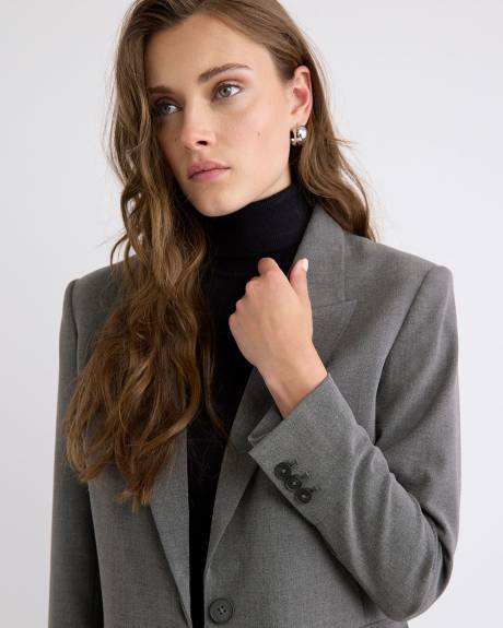 Relaxed-Fit One-Button Twill Blazer