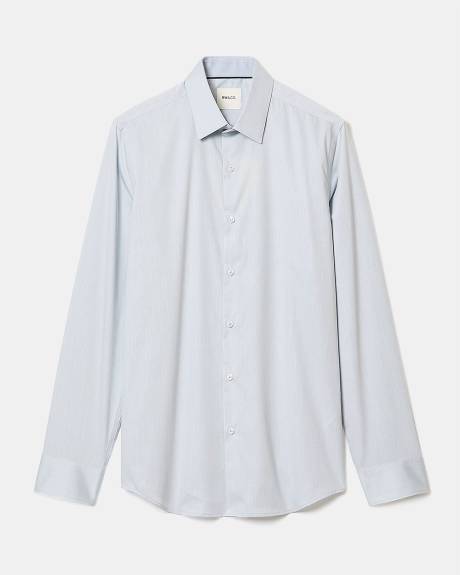 Slim-Fit Denim-Like Dress Shirt