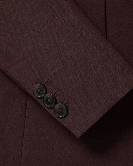 Fig Three-Button Fitted Blazer