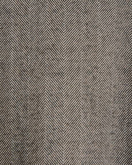 Pantalon de Ville à Chevrons à Coupe Ajustée