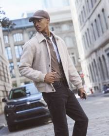 Wool-Blend Bomber Jacket