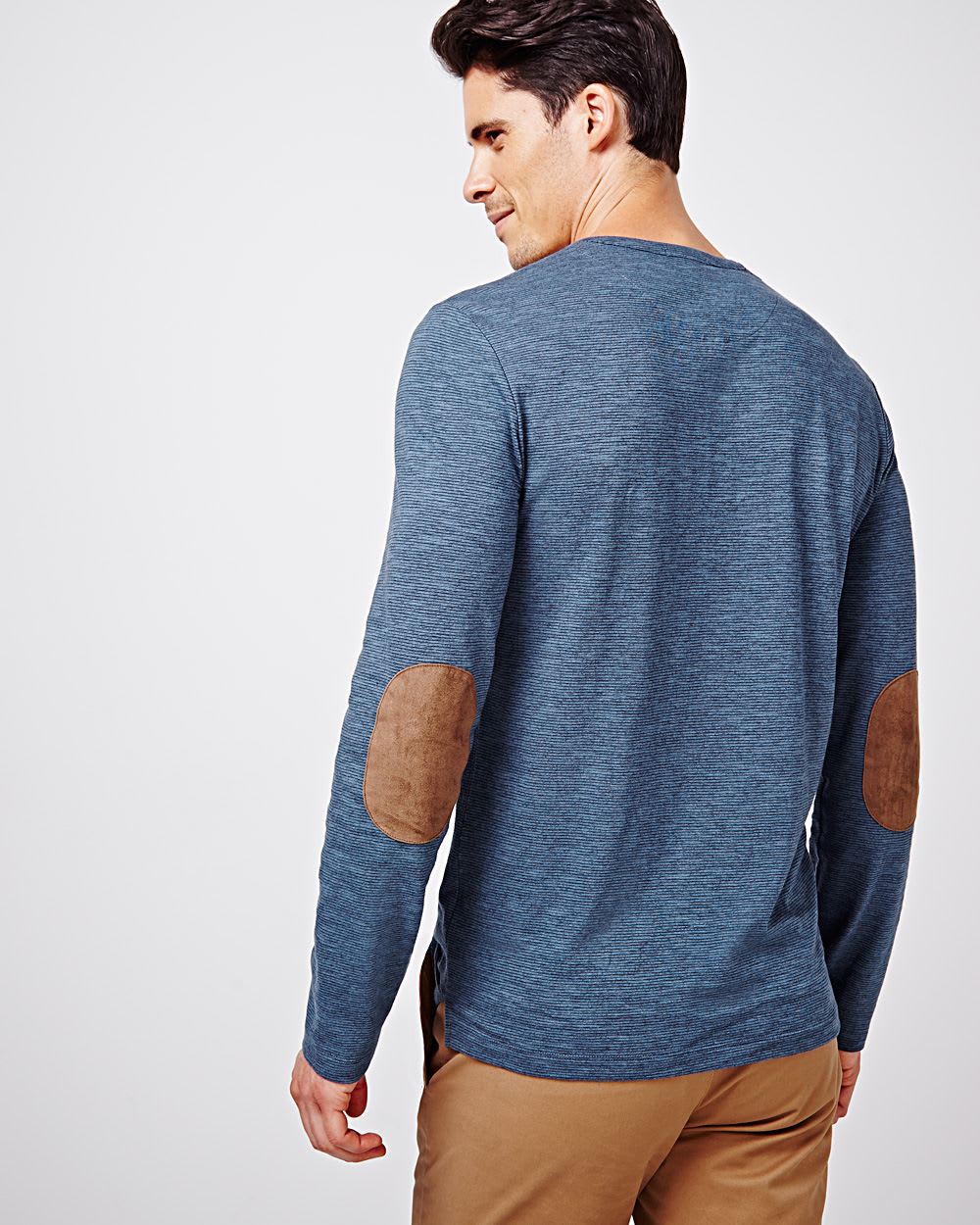 denim shirt with elbow patches