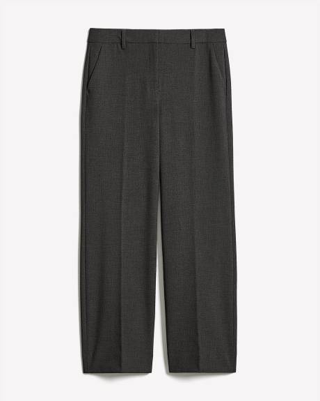 Pantalon en Sergé Épais à Taille Mi-Haute et Jambe Large