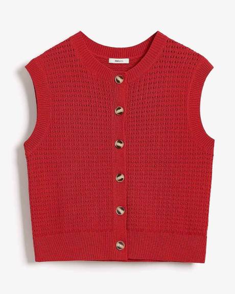 Veste Courte en Mailles Pointelle