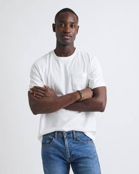 Essential Short-Sleeve Crew-Neck Tee with Pocket