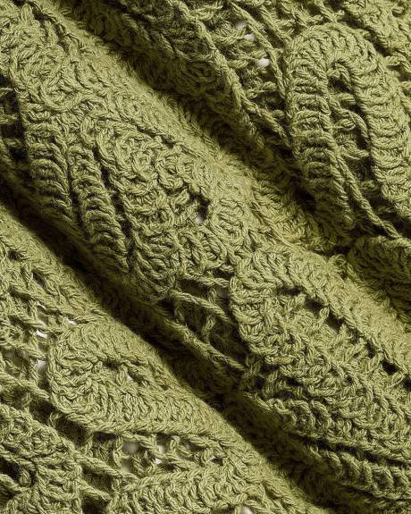 Haut Crochet&eacute; Sans Manches &agrave; Col Rond