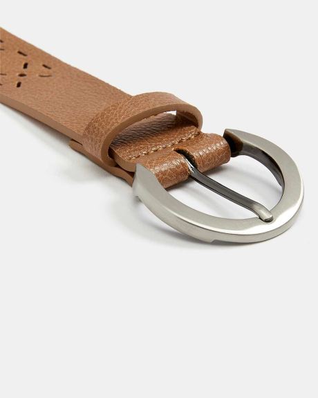 Perforated Belt With Matte Buckle